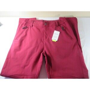 NEW TSLA Winter Snow Pants Womens Med Burgundy Waterproof (AS IS )